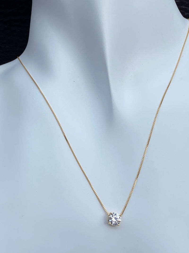 18kt Yellow Gold necklace with Cubic Zirconia