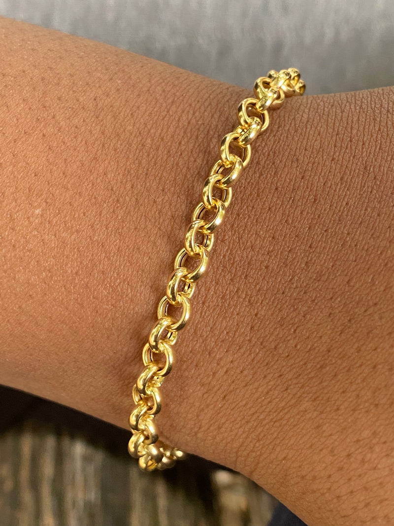 18kt Yellow Gold Mini Circle Bracelet