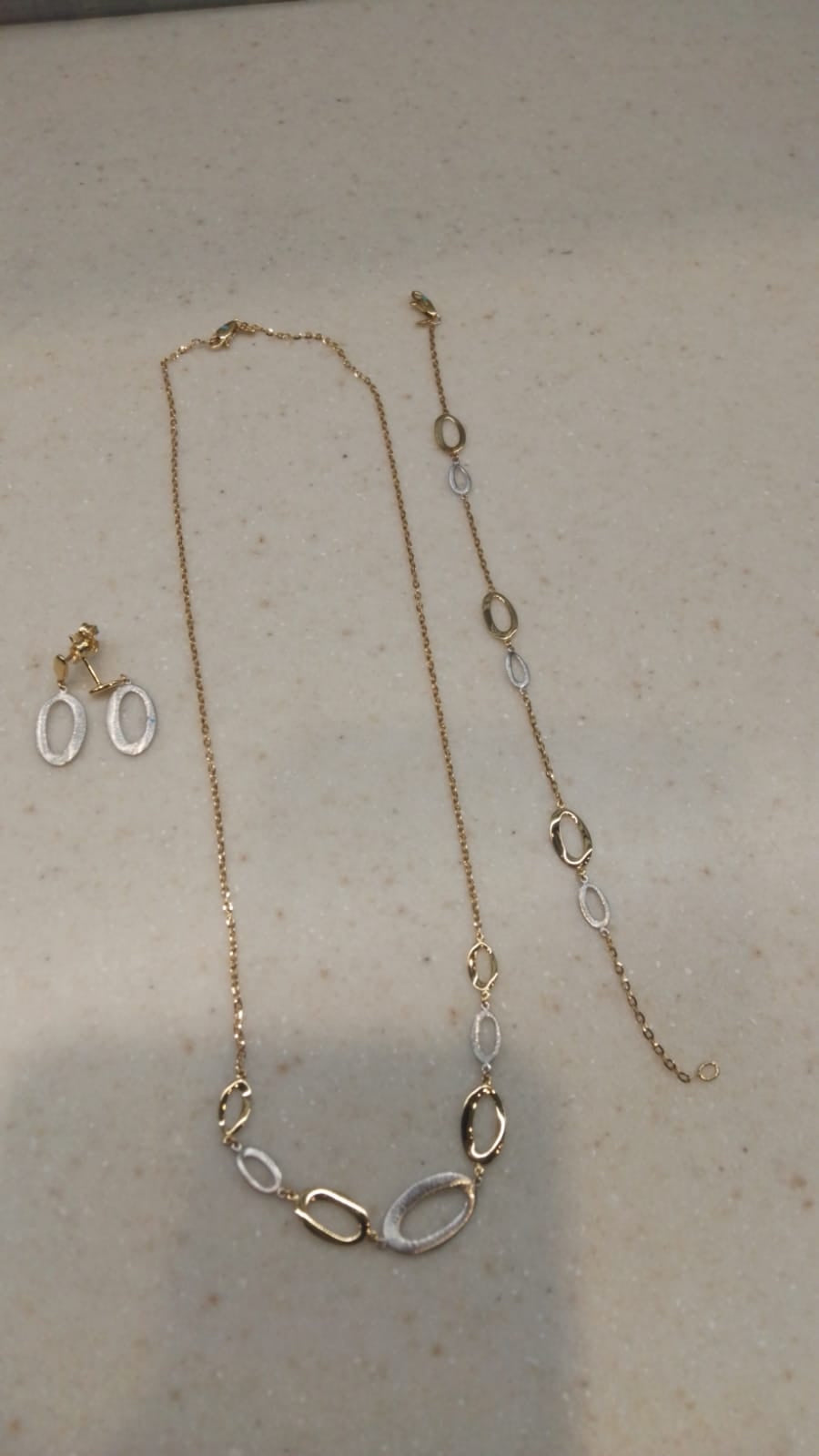 18kt Yellow & White Gold Mini Shapes